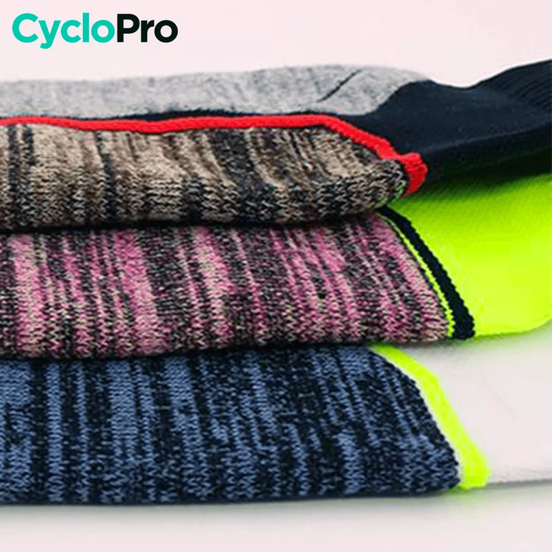 Chaussettes cyclisme hiver jaunes - Confort+