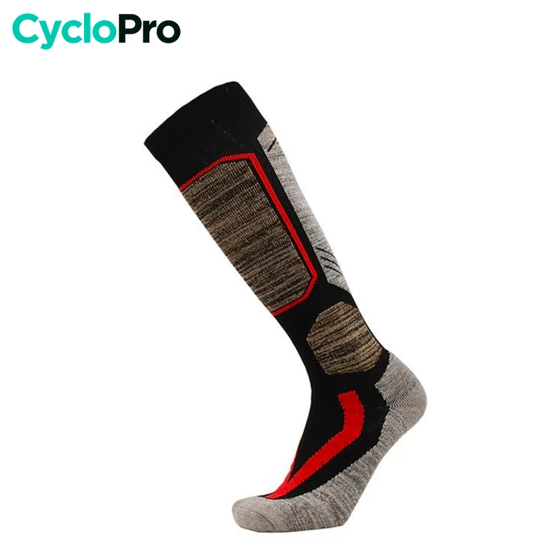 Chaussettes cyclisme hiver grises - Confort+