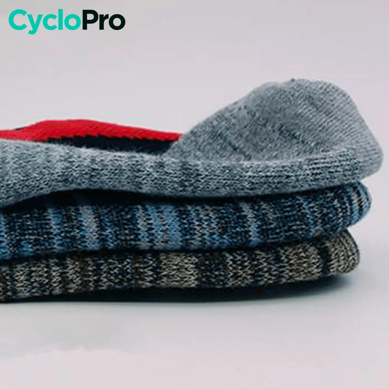 Chaussettes cyclisme hiver grises - Confort+