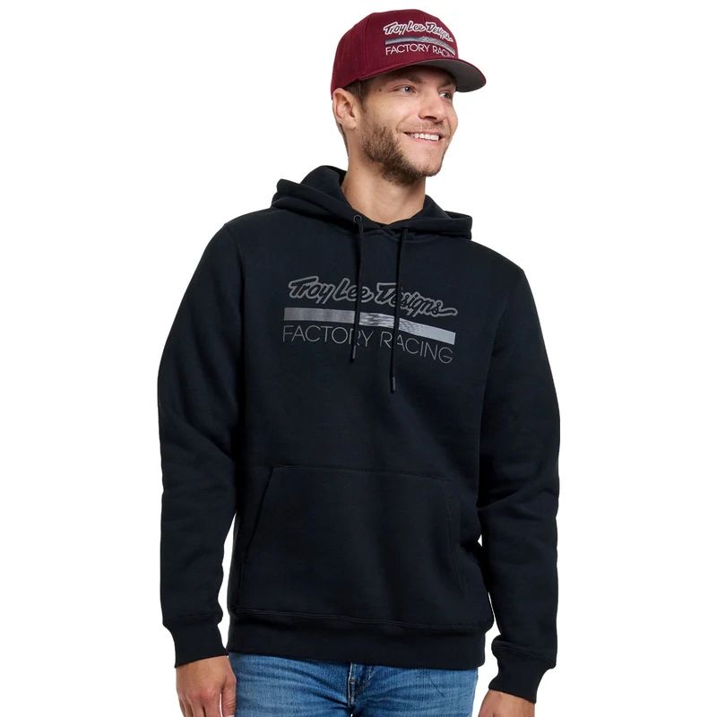 Pullover Hoodie Troy Lee Designs Factory Racing Black / Reflective