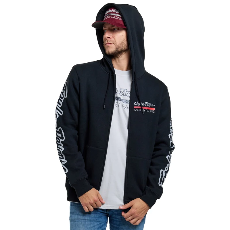 Zip up Hoodie Troy Lee Designs Factory Racing Black / Red