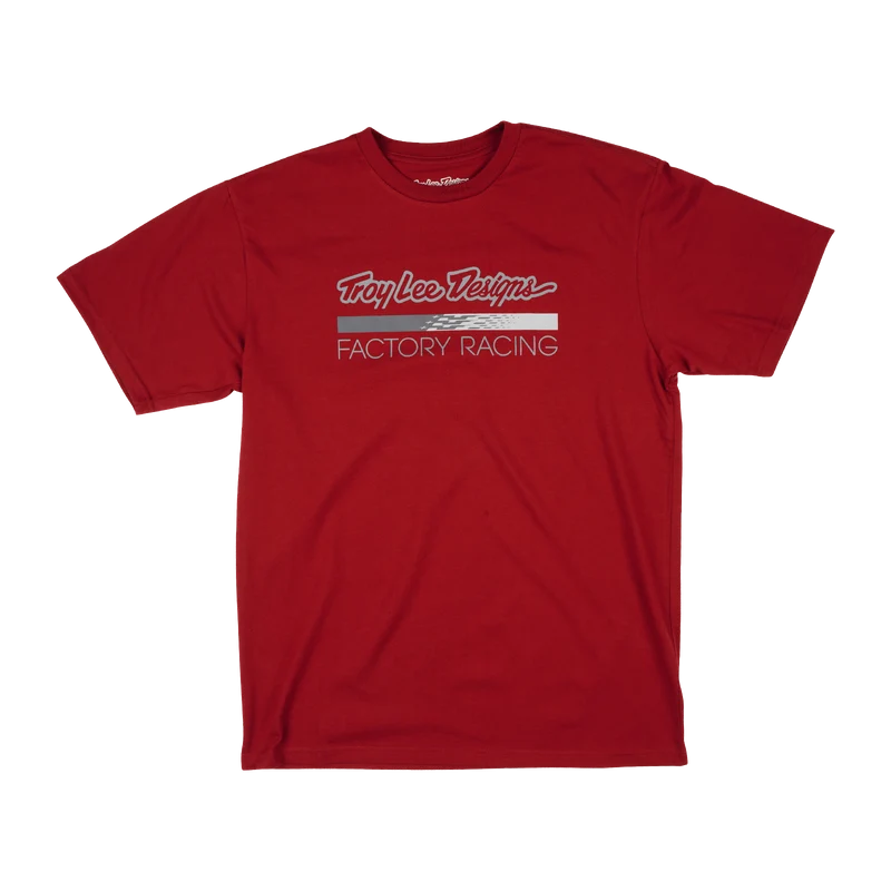 Short Sleeve Tee Troy Lee Designs Factory Racing Burgundy
