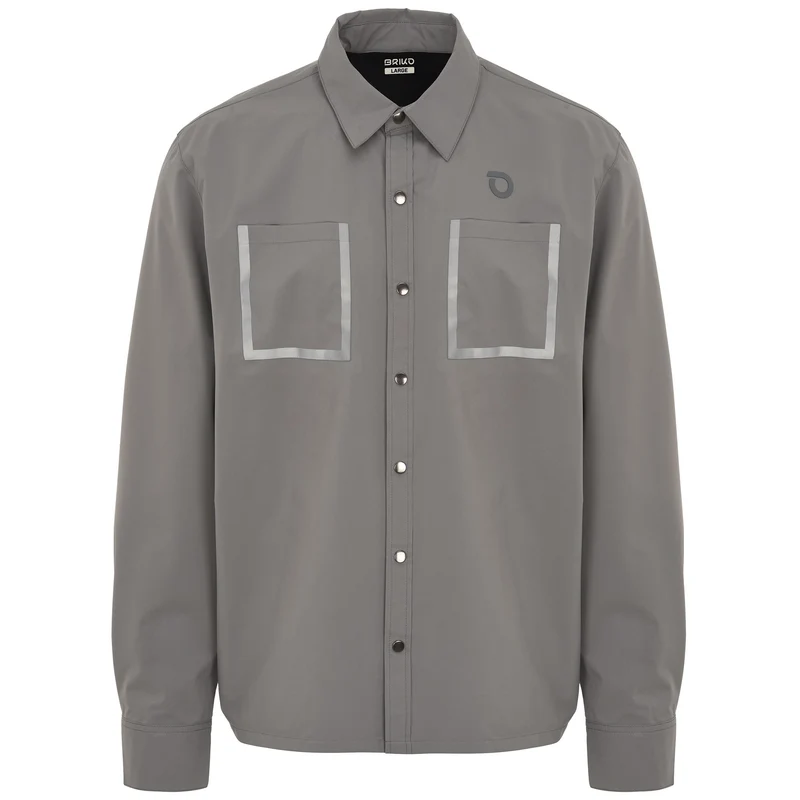 DISTRICT SHIRT - Shirts - Classic - Man - Grey Md Steel