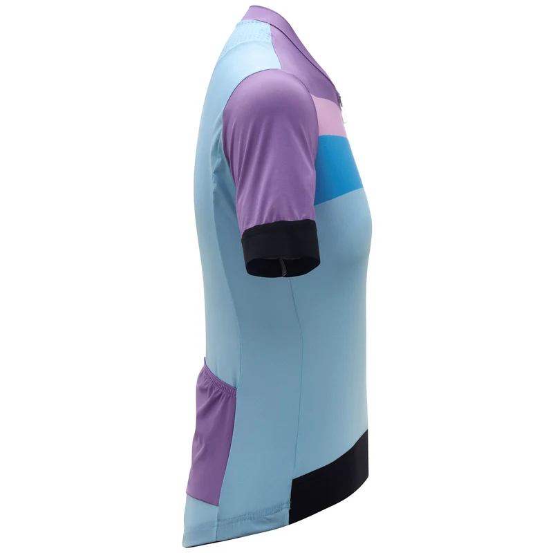 JERSEYKA STRIPE LADY - Active Jerseys - Shirt - Woman - Azure Ice-Violet Bilberry-Black