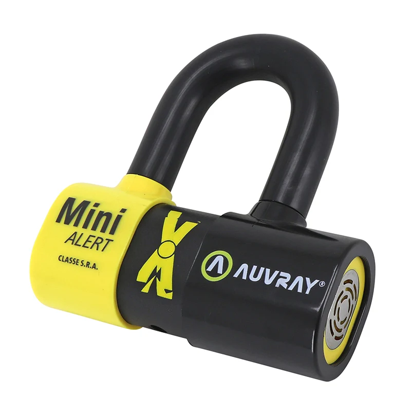 Antivol U / Bloque Disque Auvray Xtrem Mini Alert Avec Alarme Sonore 44 X 66 Mm Diam 16Mm Avec Cordon De Rappel (Classe Sra) (3 Cles)