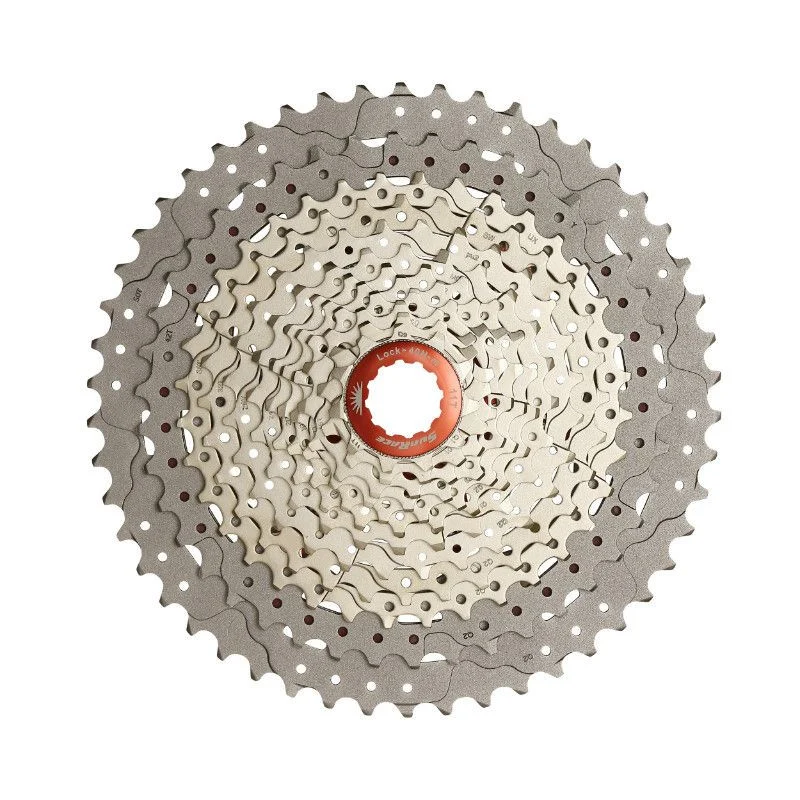 CASSETTE 12V. SUNRACE MZ90 11-50 VTT COMPATIBLE SHIMANO METALLIC ARGENT (LIVRE EN BOITE) (11-13-15-17-19-21-24-28-32-36-42-50)