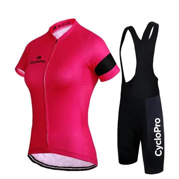 TENUE VÉLO DE ROUTE ROSE - ÉLÉGANCE+