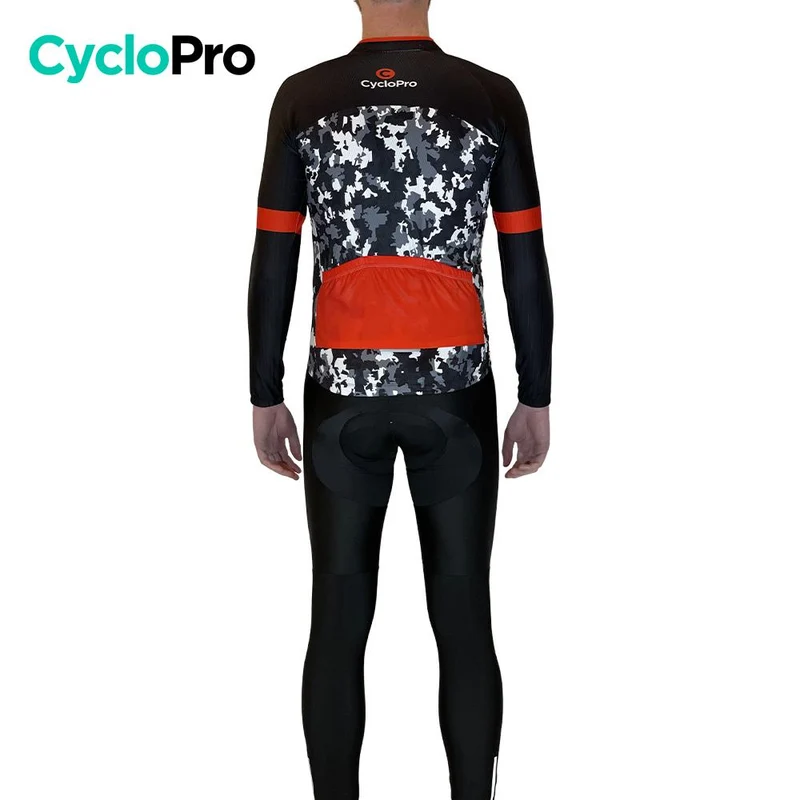 Tenue cycliste Automne Noir et rouge - Military