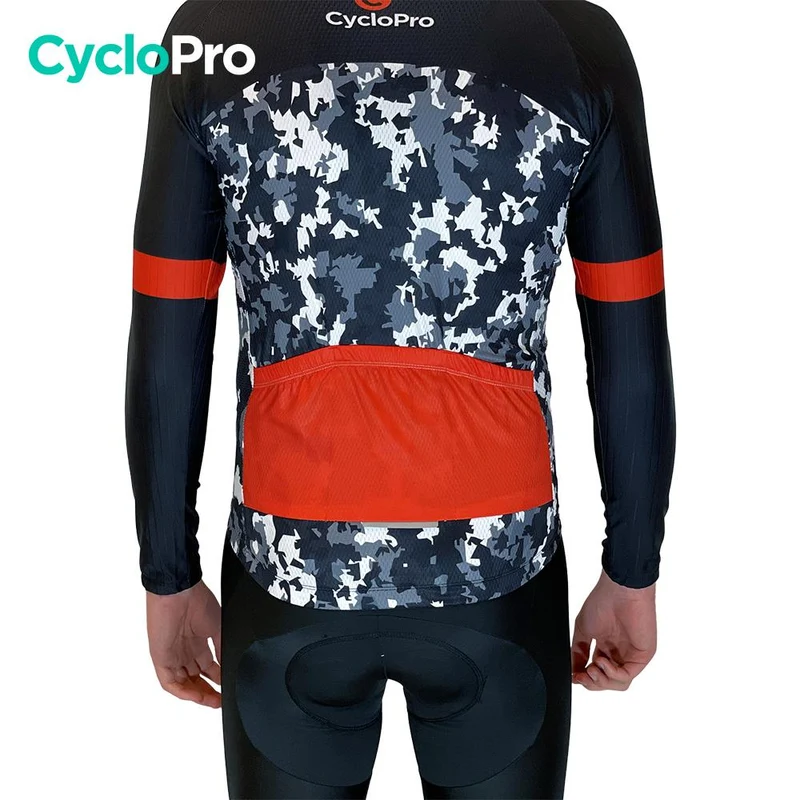 Tenue cycliste Automne Noir et rouge - Military
