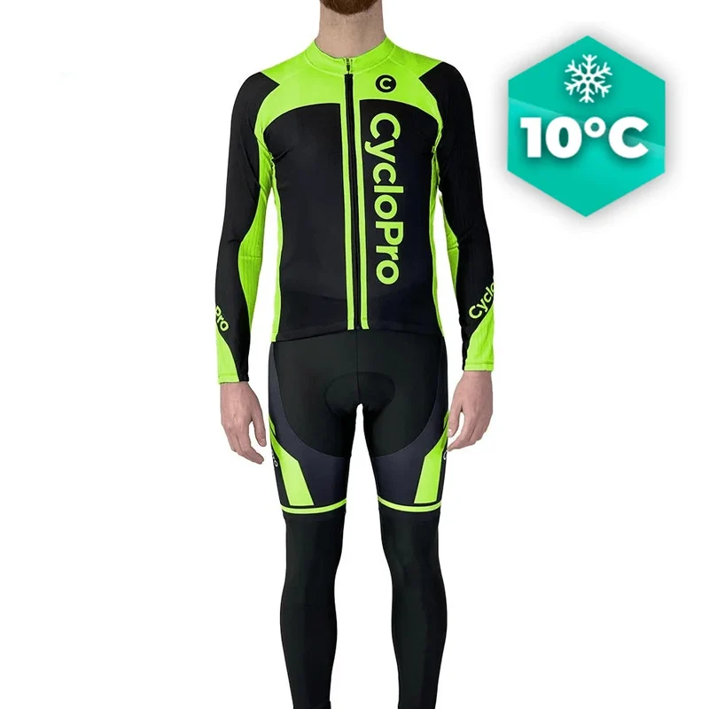 Tenue cycliste automne verte - Flash+