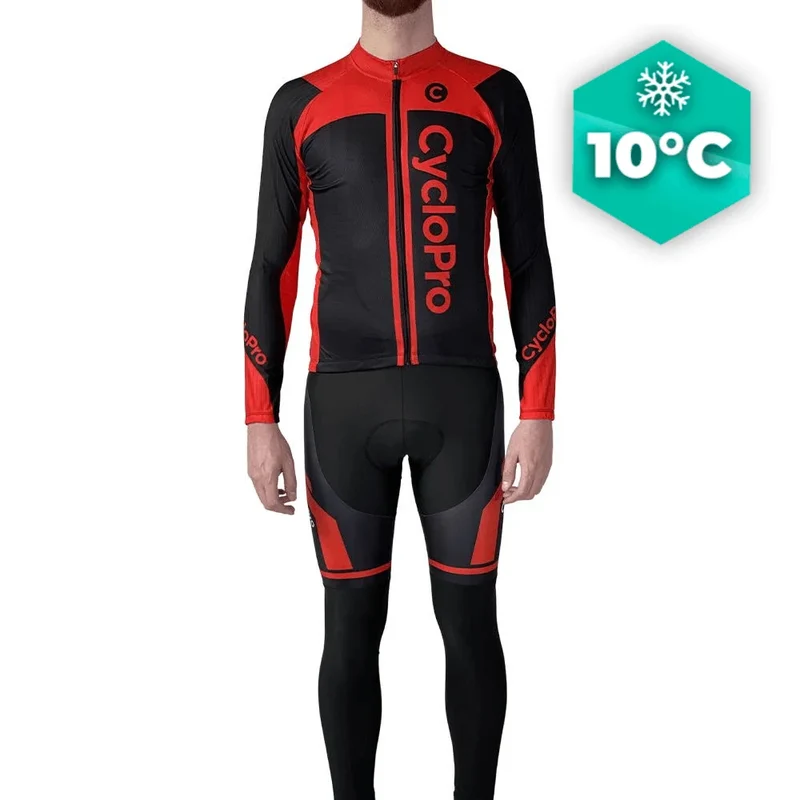Tenue cycliste automne rouge - Flash+