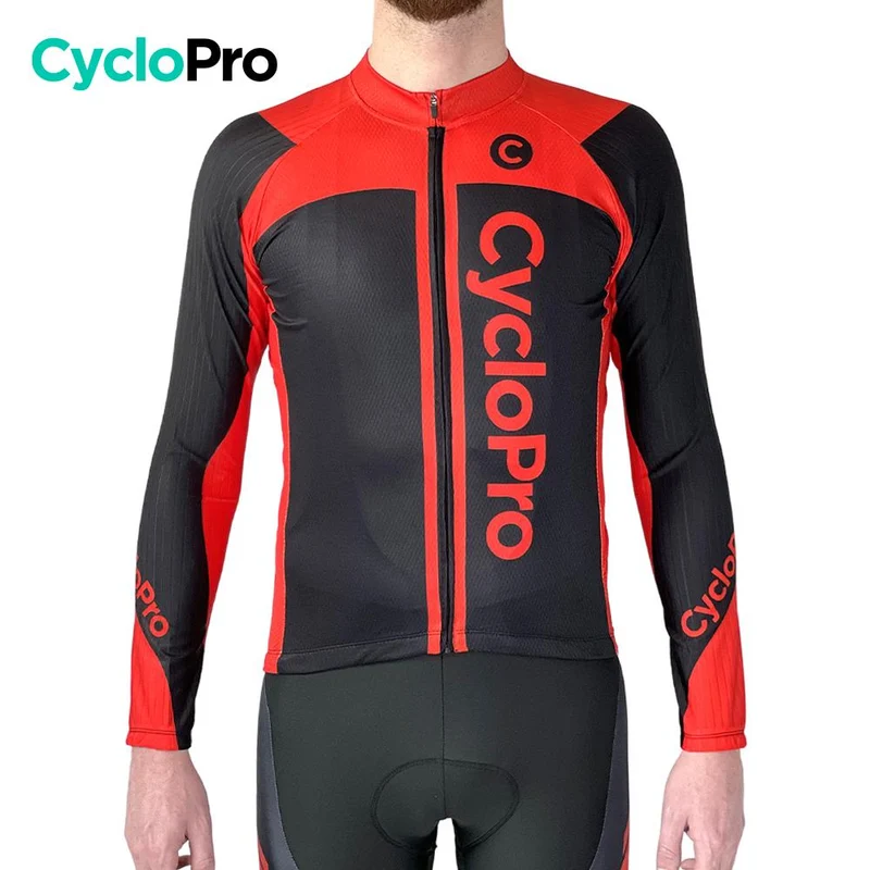 Tenue cycliste automne rouge - Flash+