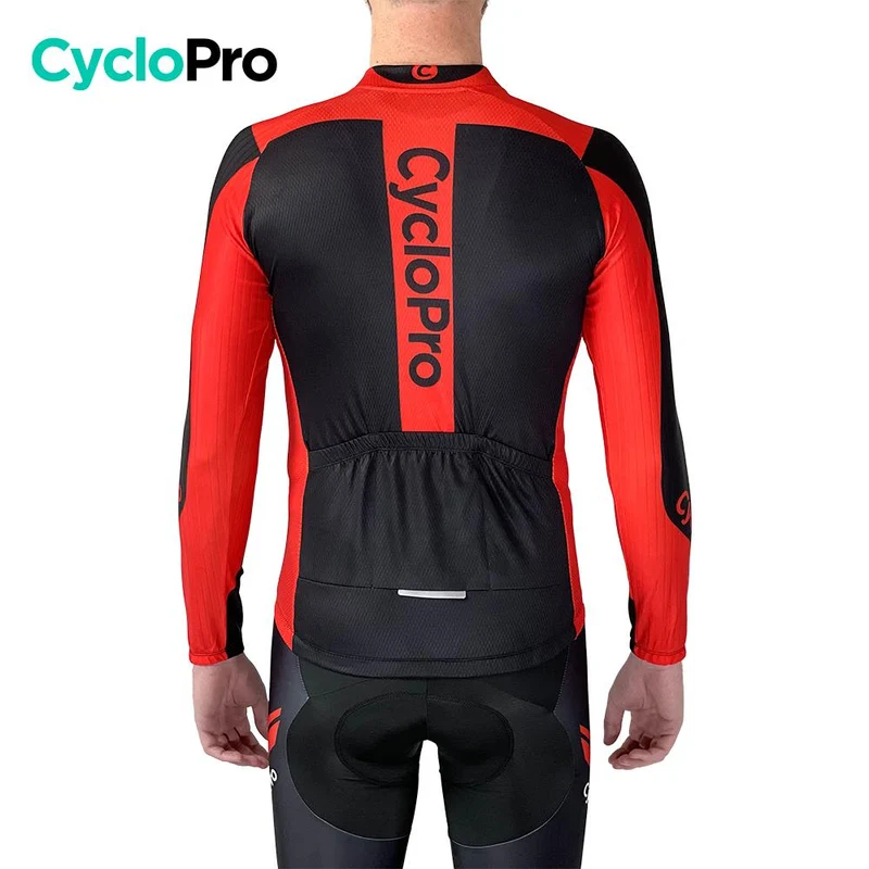 Tenue cycliste automne rouge - Flash+