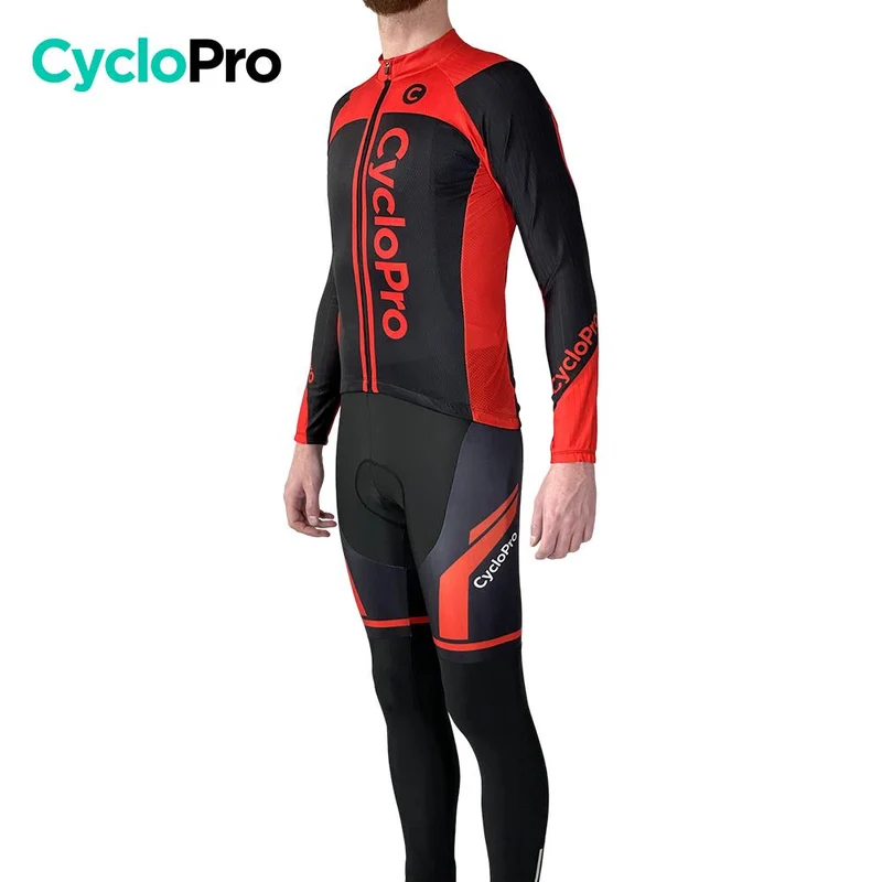 Tenue cycliste automne rouge - Flash+