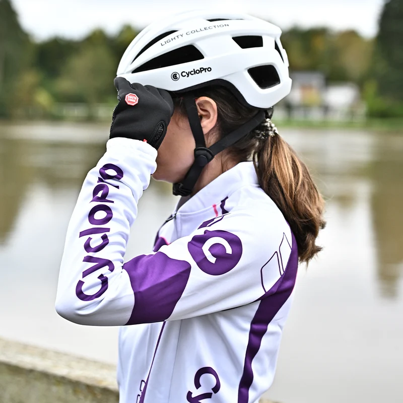 Tenue Vélo Hiver Violet - Confort+