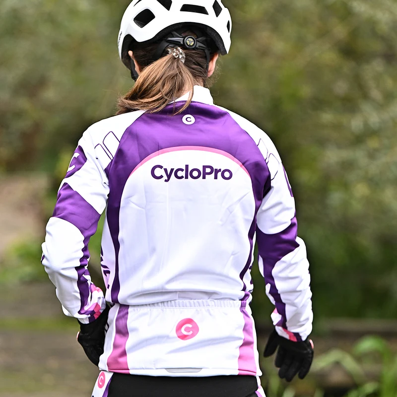 Tenue Vélo Hiver Violet - Confort+