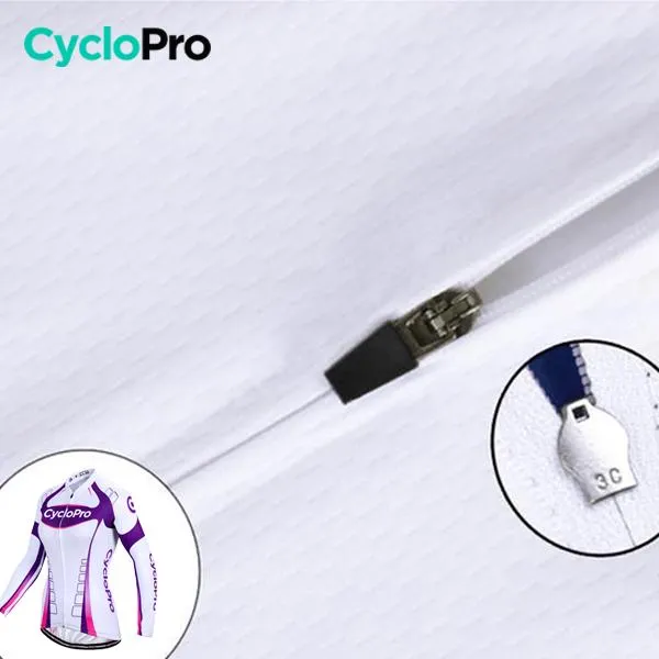 MAILLOT LONG DE CYCLISME VIOLET - HIVER - CONFORT+