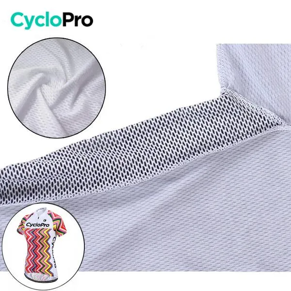 MAILLOT LONG DE CYCLISME ROSE - HIVER - MOSAIQUE+