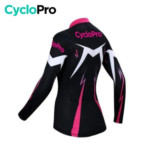 MAILLOT LONG DE CYCLISME ROSE - HIVER - CONFORT+