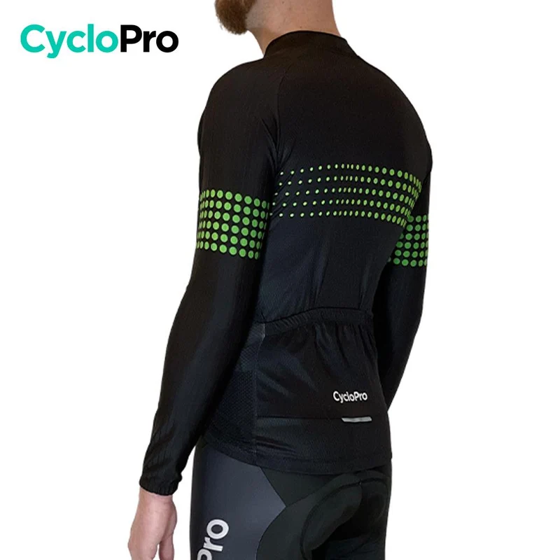MAILLOT LONG DE CYCLISME VERT - HIVER - LIBERTY+