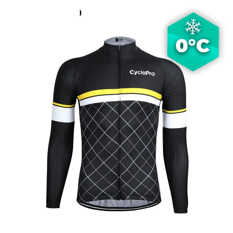 MAILLOT LONG DE CYCLISME JAUNE - HIVER - ROAD+