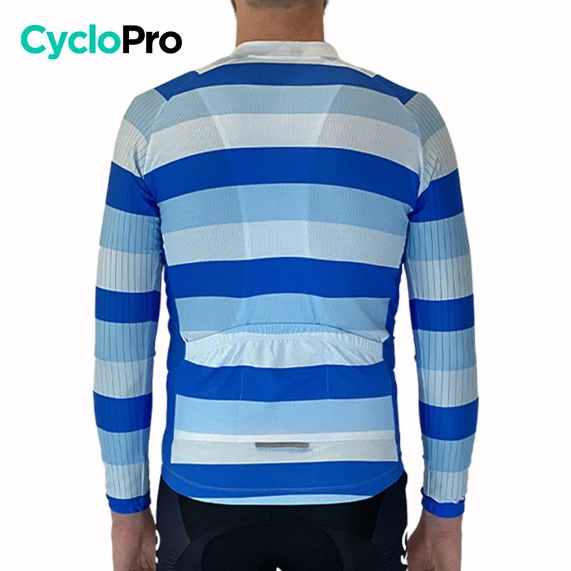 MAILLOT LONG DE CYCLISME BLEU - HIVER - ÉVASION+