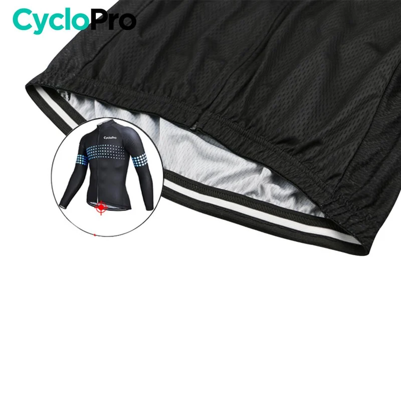 MAILLOT LONG DE CYCLISME BLEU - HIVER - LIBERTY+