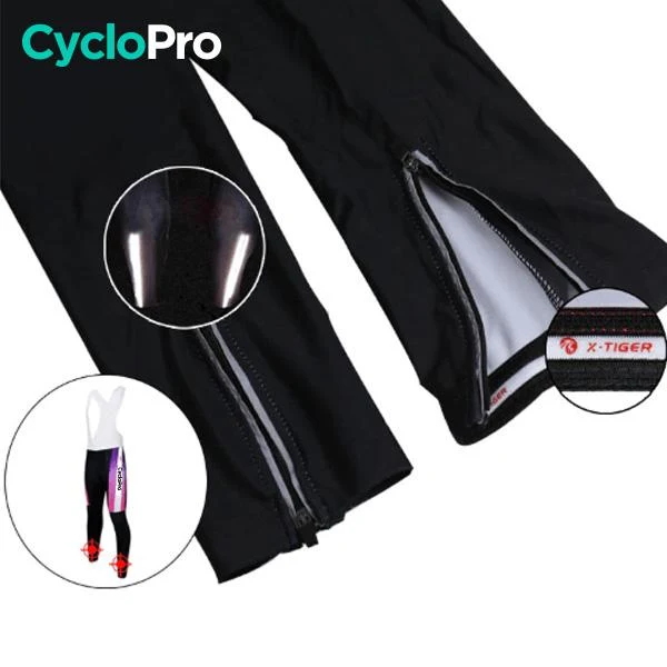 Tenue Vélo Hiver Violet - Confort+