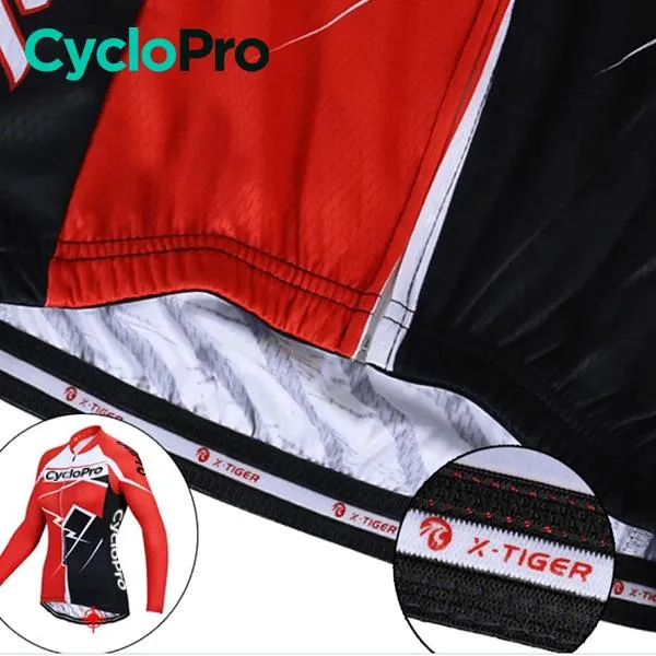 Tenue Vélo Femme Hiver Rouge - Confort+