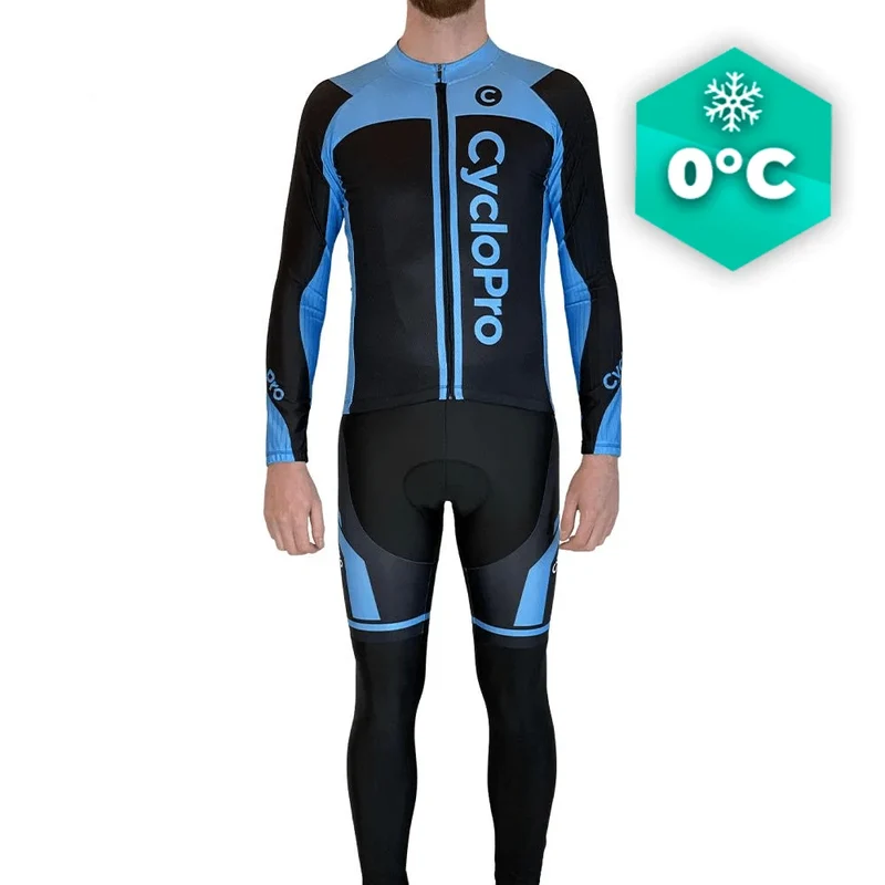 Tenue cycliste hiver bleue - Flash+