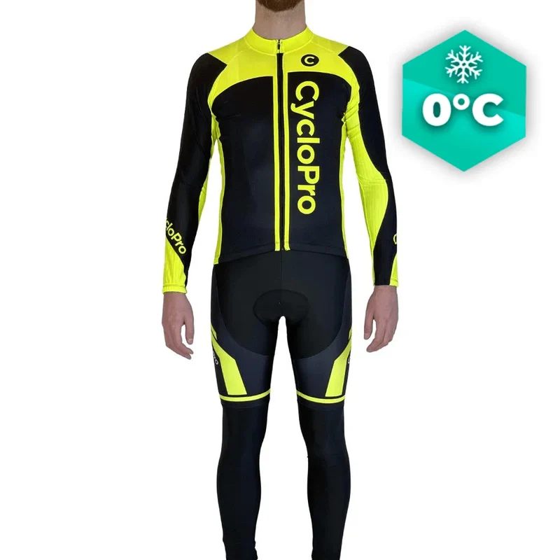 Tenue cycliste hiver jaune - Flash+