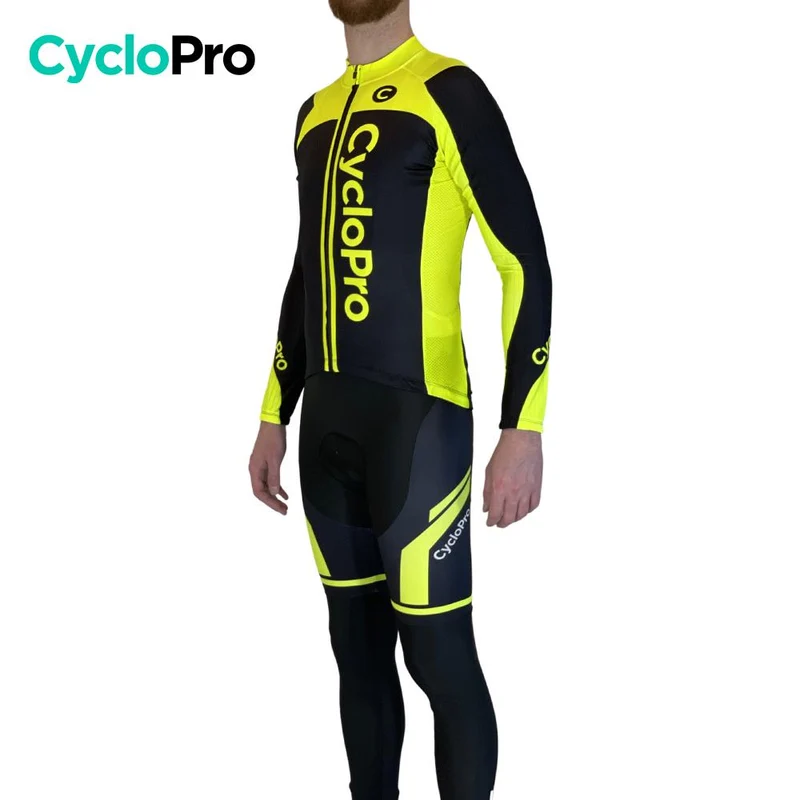 Tenue cycliste hiver jaune - Flash+