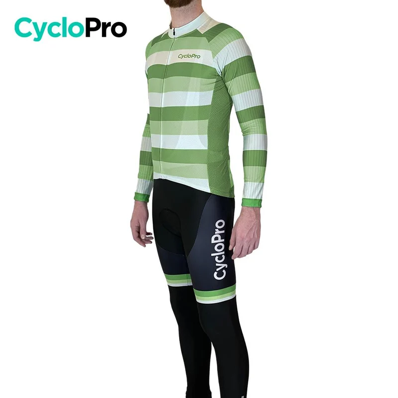 Tenue cycliste automne Verte Homme - Evasion+
