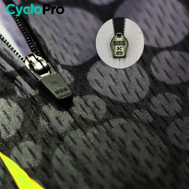 MAILLOT LONG DE CYCLISME JAUNE - AUTOMNE - PULSATION+