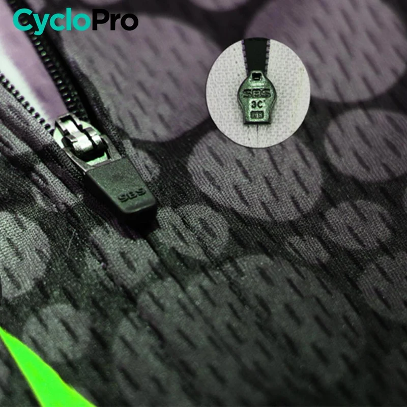 MAILLOT LONG DE CYCLISME VERT - AUTOMNE - PULSATION+