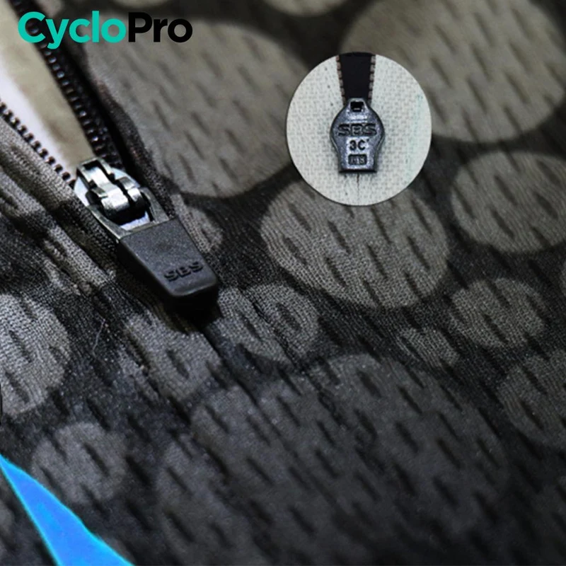 MAILLOT LONG DE CYCLISME BLEU - AUTOMNE - PULSATION+