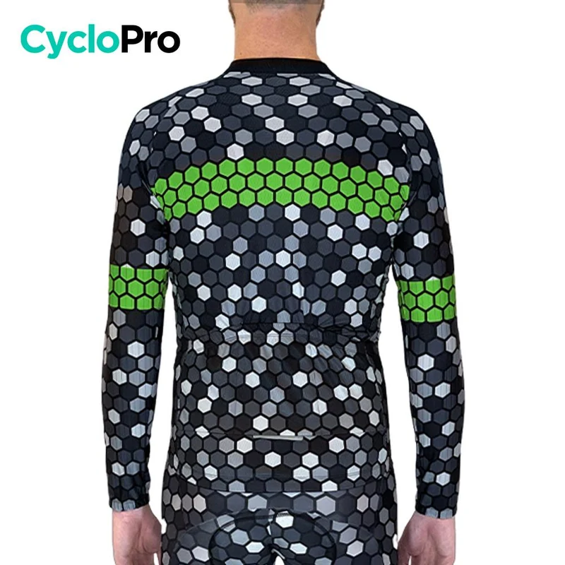 MAILLOT LONG DE CYCLISME VERT - AUTOMNE - ATMOSPHERE+
