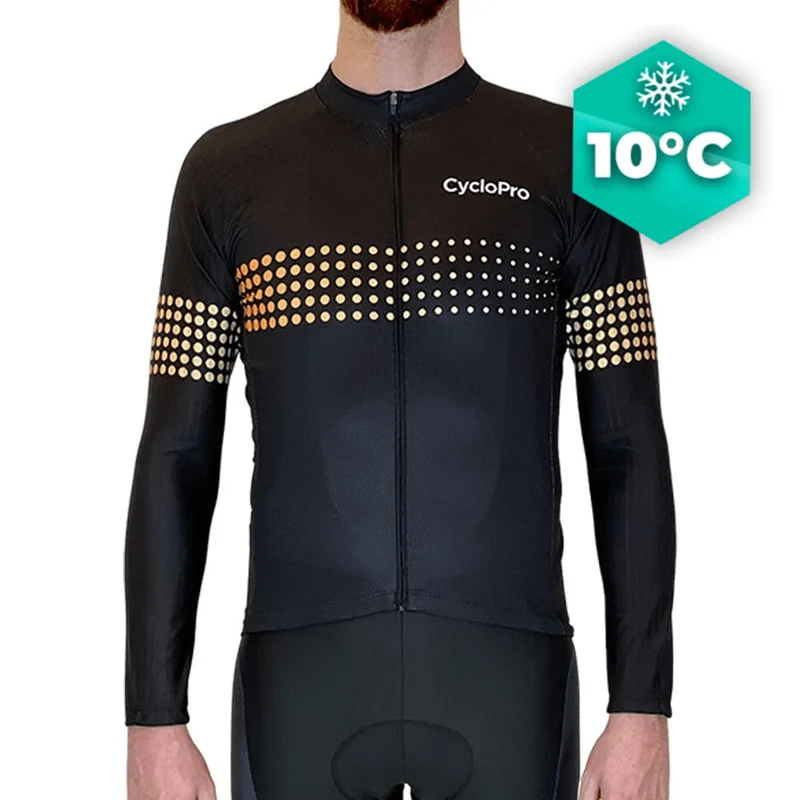 MAILLOT LONG DE CYCLISME ORANGE - AUTOMNE - LIBERTY+
