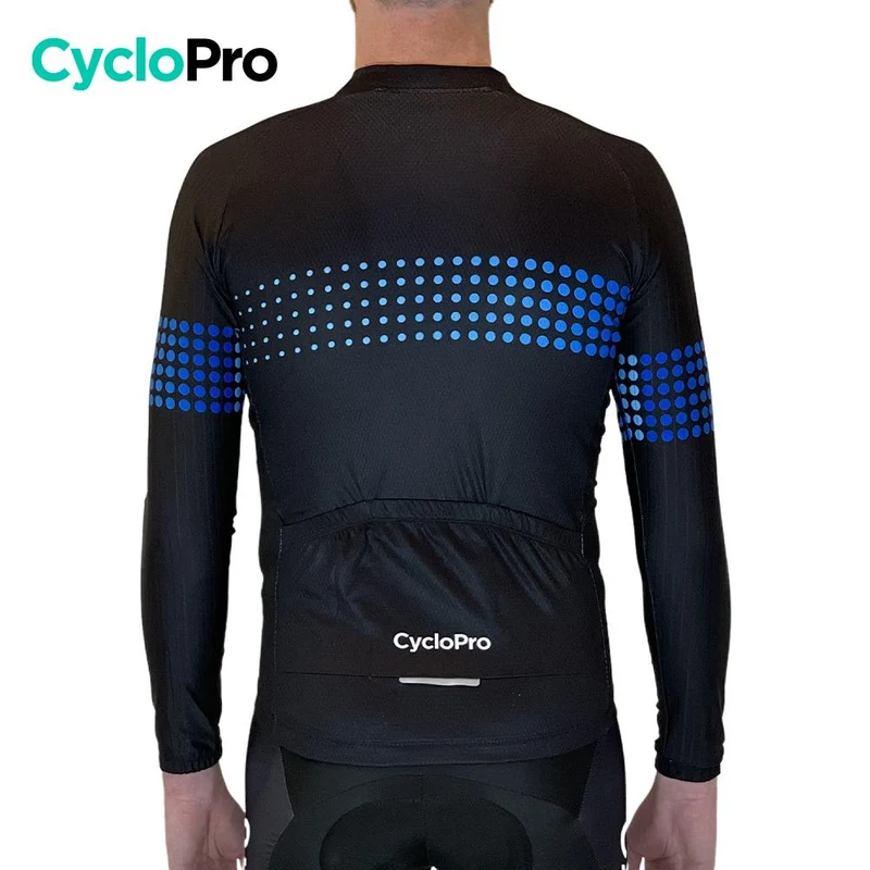 MAILLOT LONG DE CYCLISME BLEU - AUTOMNE - LIBERTY+