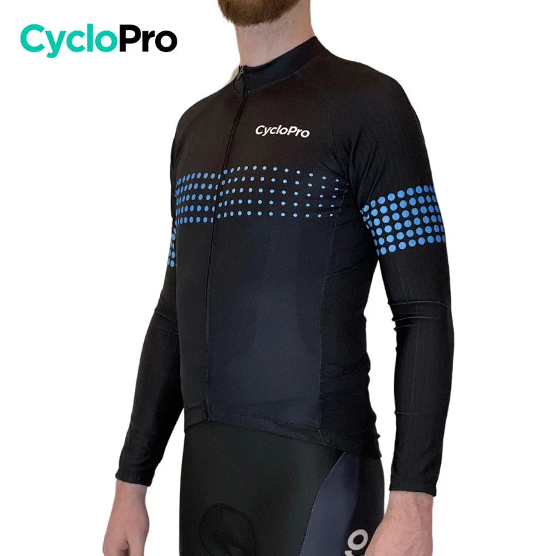MAILLOT LONG DE CYCLISME BLEU - AUTOMNE - LIBERTY+