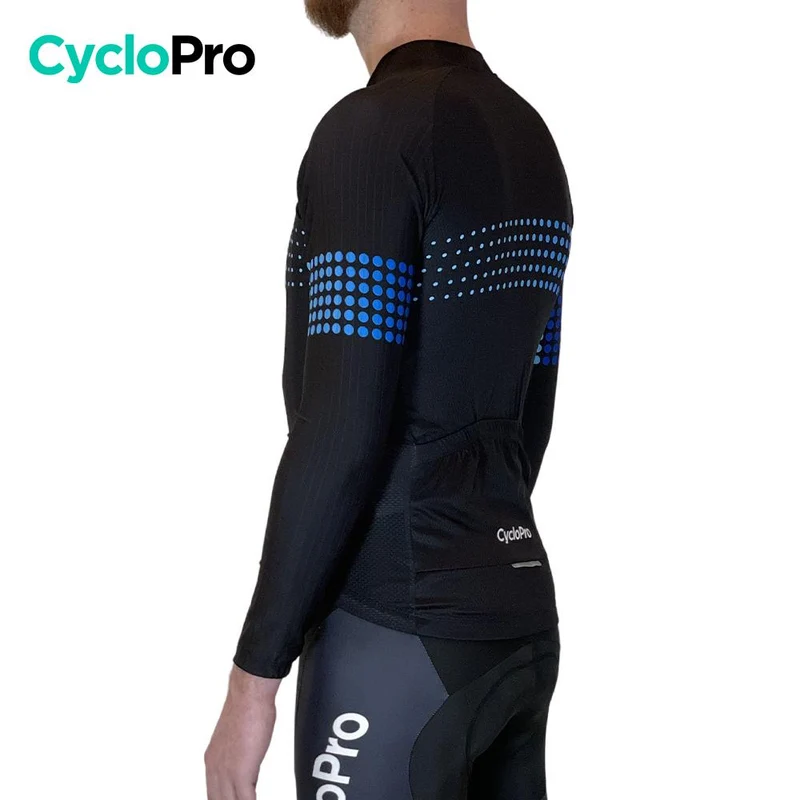 MAILLOT LONG DE CYCLISME BLEU - AUTOMNE - LIBERTY+