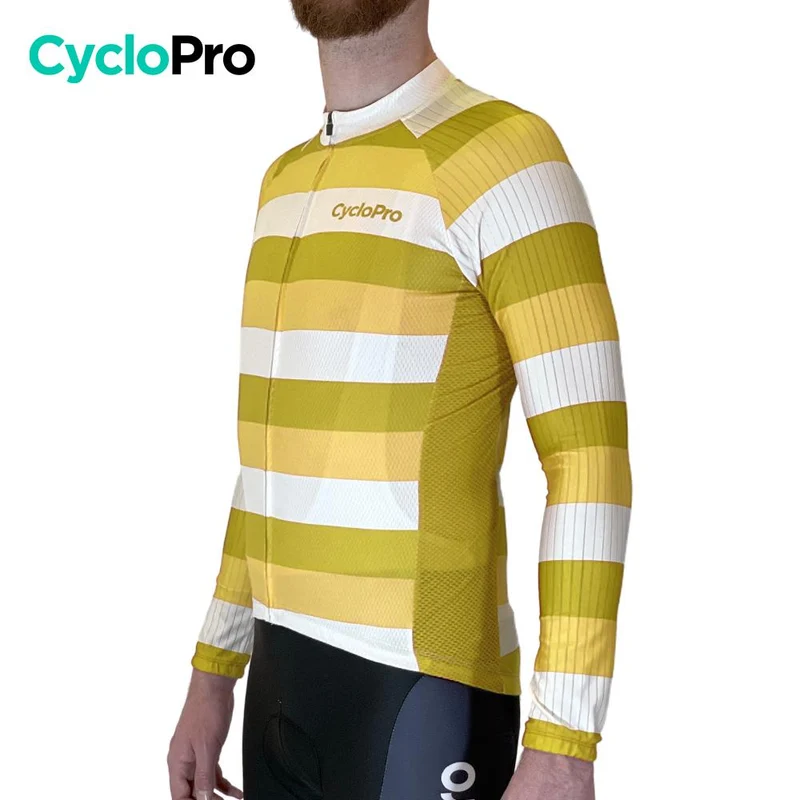 MAILLOT LONG DE CYCLISME JAUNE - AUTOMNE - ÉVASION+
