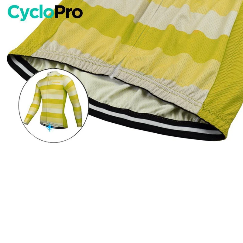 MAILLOT LONG DE CYCLISME JAUNE - AUTOMNE - ÉVASION+