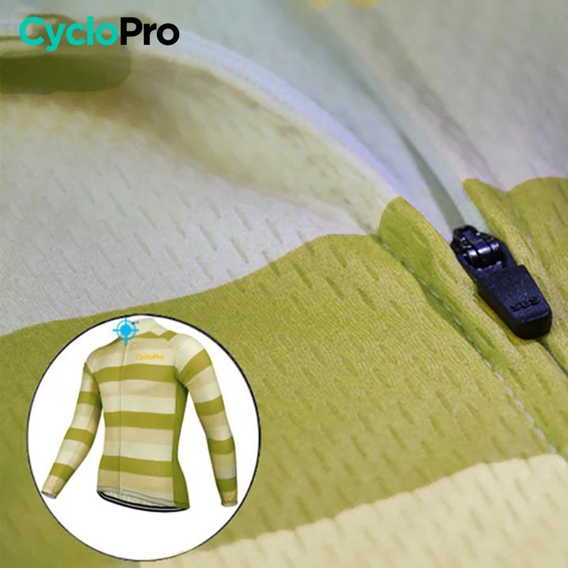 MAILLOT LONG DE CYCLISME JAUNE - AUTOMNE - ÉVASION+