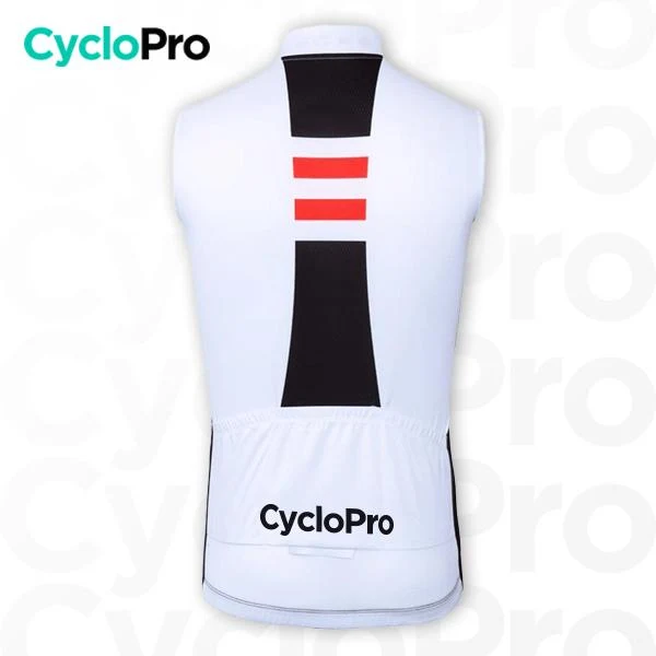 Maillot Cyclisme sans manches Noir et Blanc - Performance