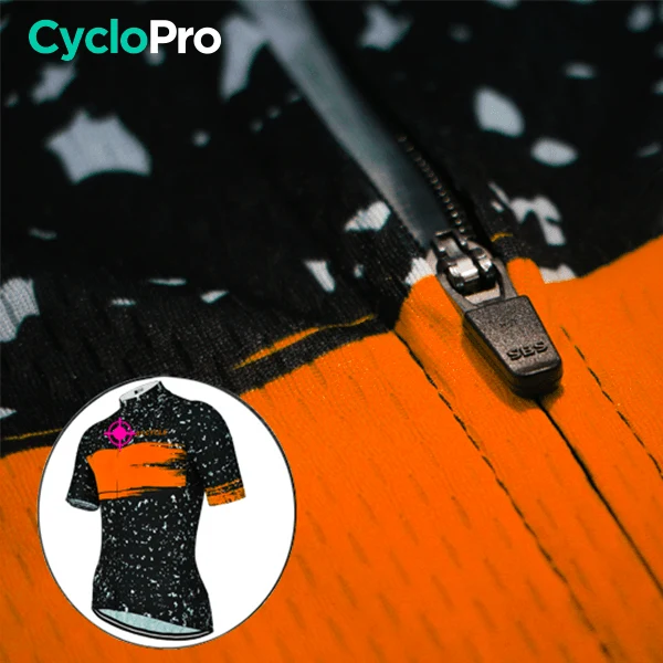 Maillot de cyclisme Orange - Galaxy+