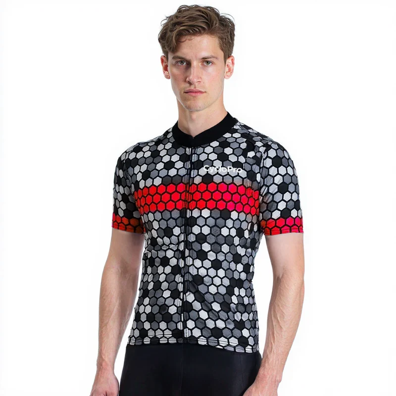 Maillot de cyclisme rouge - Atmosphère+