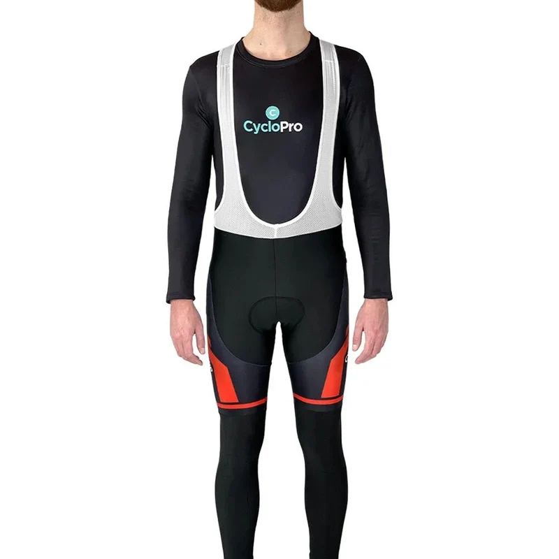 COLLANT CYCLISTE THERMIQUE ROUGE - HIVER - HOMME