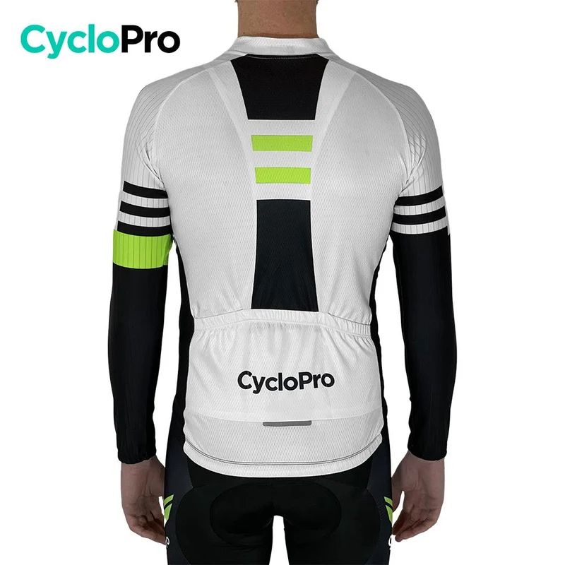 Tenue Cycliste Hiver Blanche et Verte - Pro+