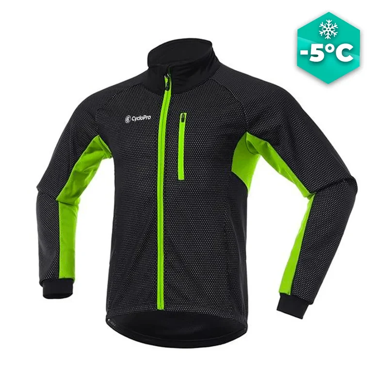 VESTE THERMIQUE CYCLISME GRAND FROID VERTE